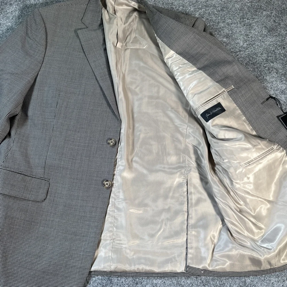 JOHN W. NORDSTROM Classic Fit Tic Weave Blazer Jacket 100% Wool 44R Brand New